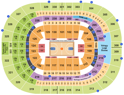 Benchmark International Arena NCAA Seating Chart